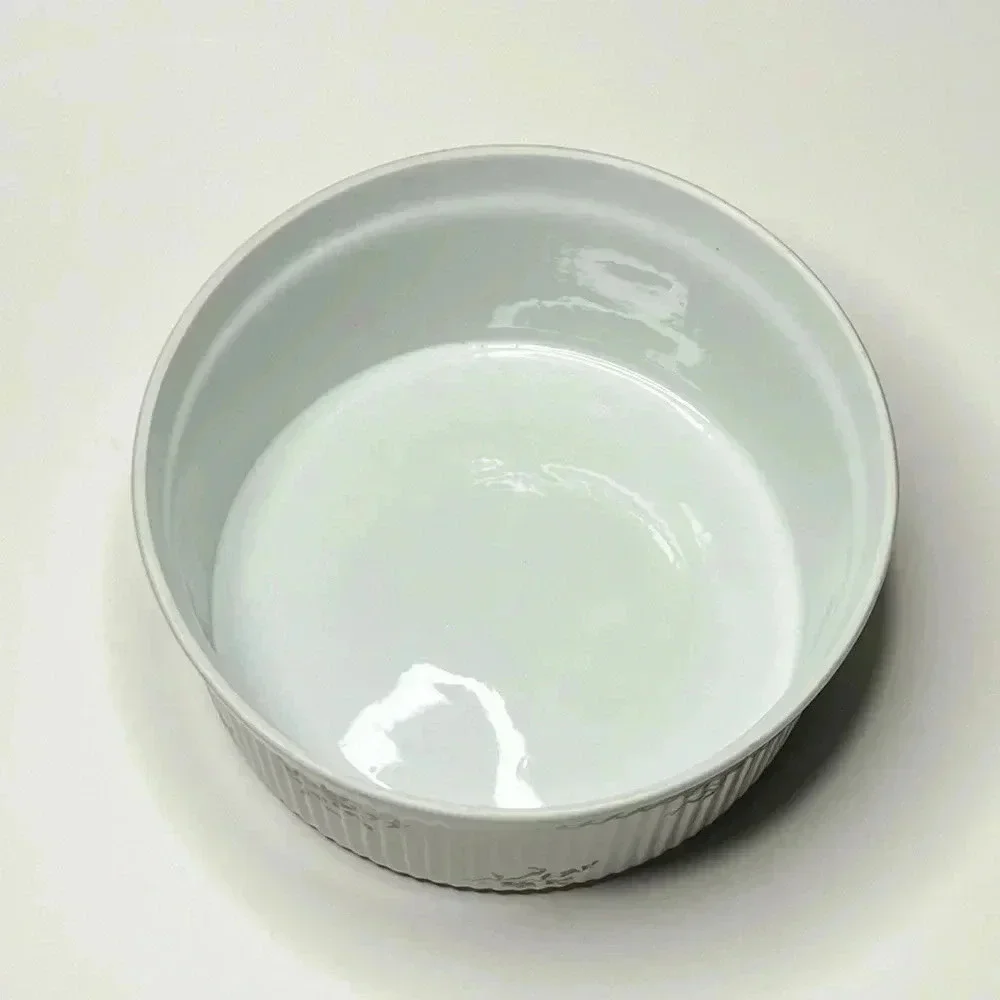 BIA Cordon Bleu Floral Casserole Dish Porcelain Soufflé Baking Pan Bowl